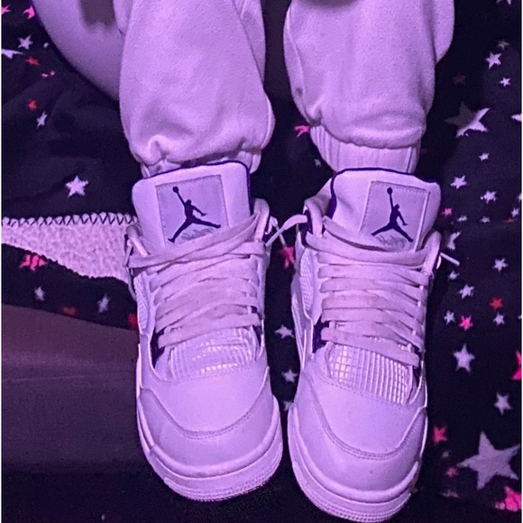 Purple Jordan 4s - Picture 2 of 3